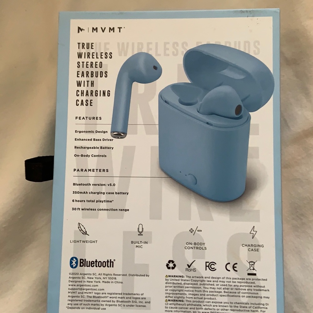MVMT True Wireless Earbuds Bluetooth w Charging Case
